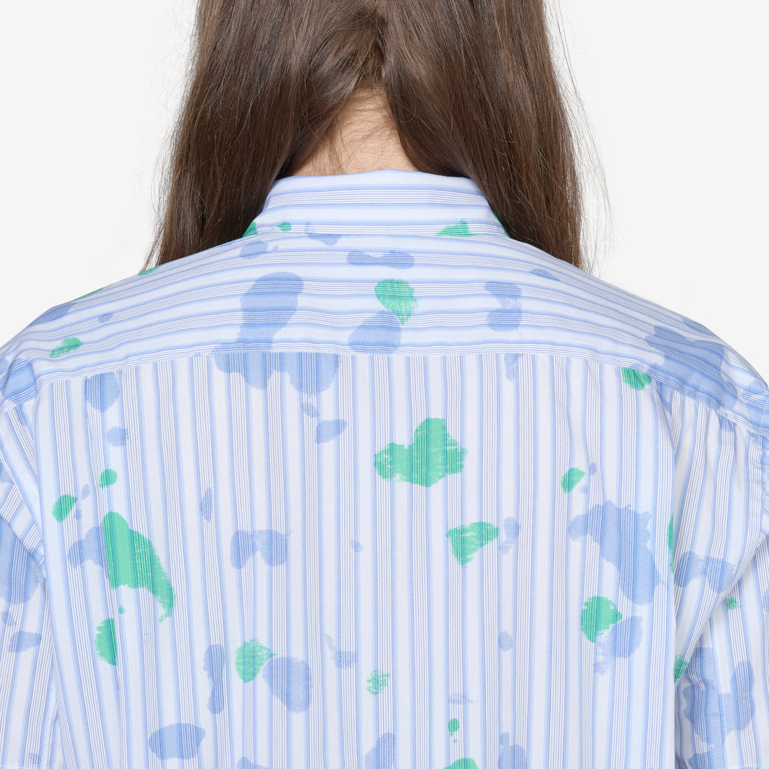 Short Sleeve Spray Paint Shirt Stripe Shirts