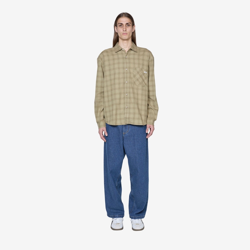Mitchell Flannel Longsleeve Shirt  Green | Beige Shirts