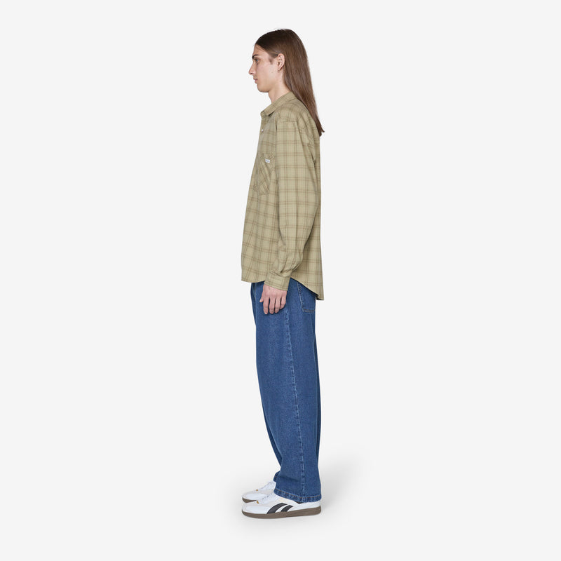 Mitchell Flannel Longsleeve Shirt  Green | Beige Shirts