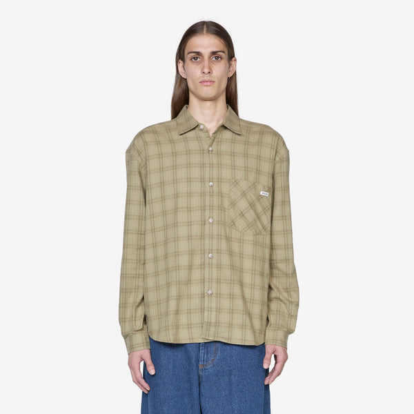 Mitchell Flannel Longsleeve Shirt  Green | Beige