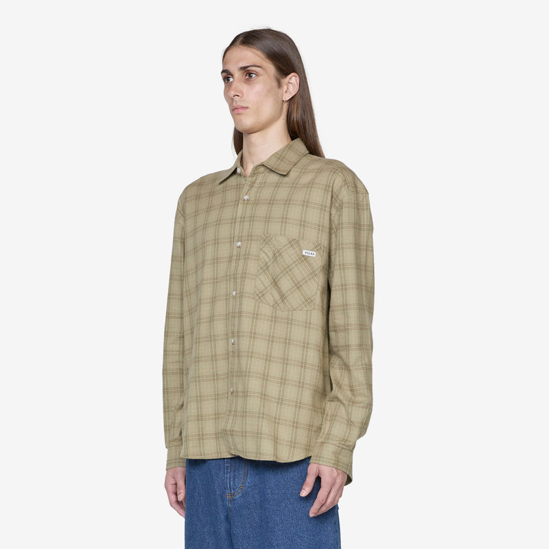 Mitchell Flannel Longsleeve Shirt  Green | Beige Shirts