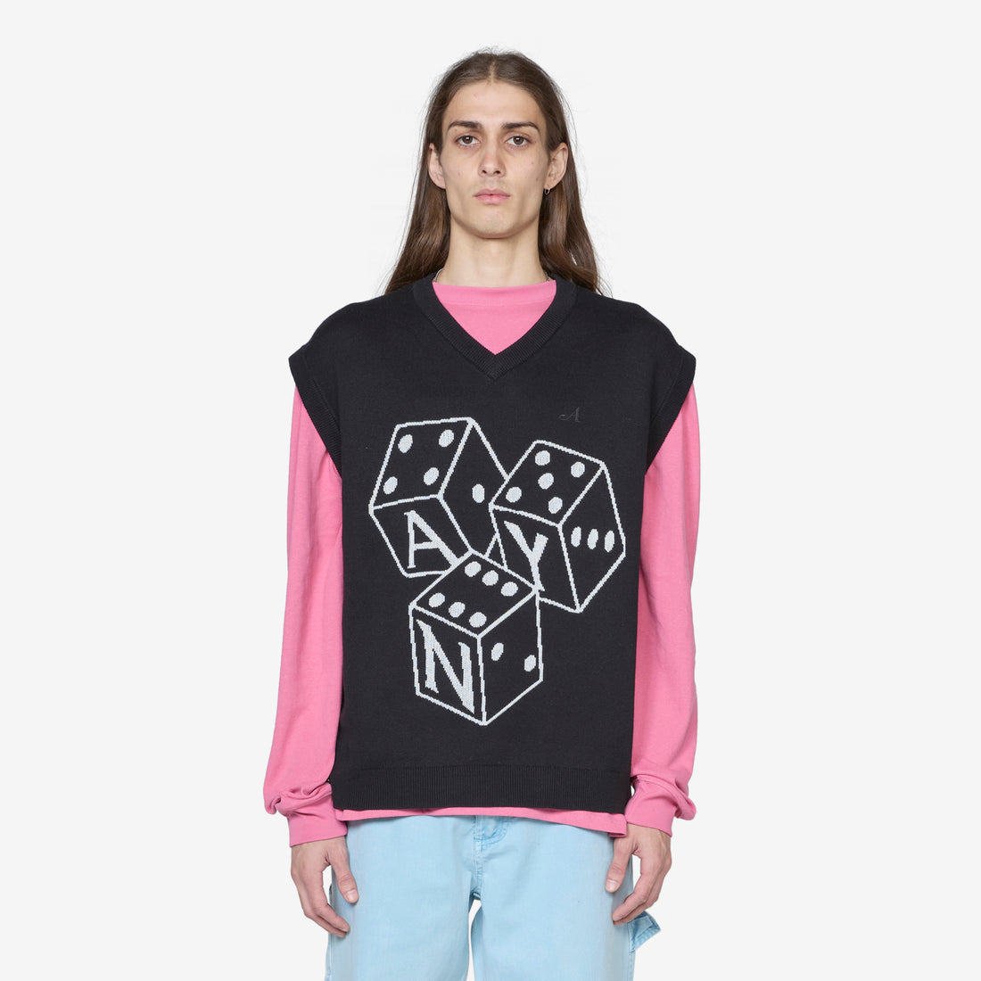Dice Vest Black Jumpers