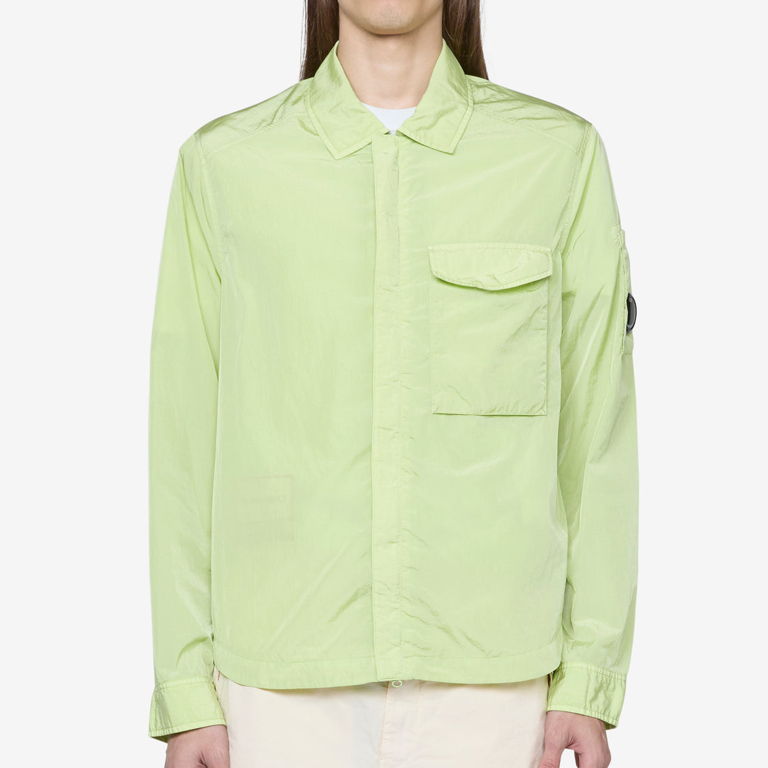 Chrome-R Pocket Overshirt White Pear Shirts