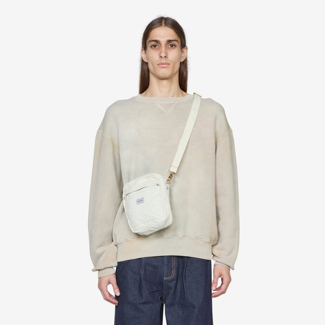 Mile Vertical Shoulder Bag White Bags