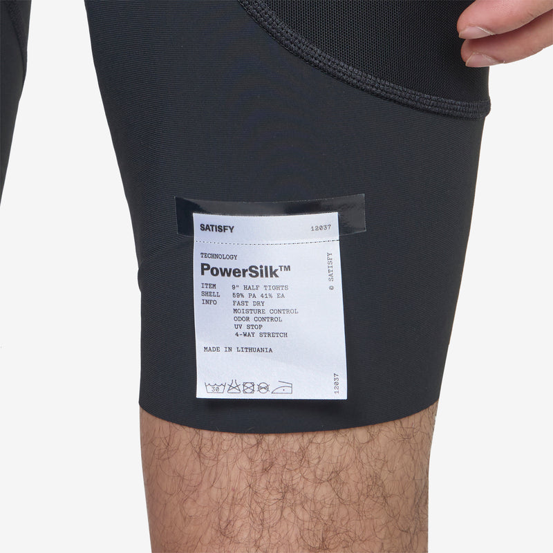 PowerSilk™ 9” Half Tights Black Shorts