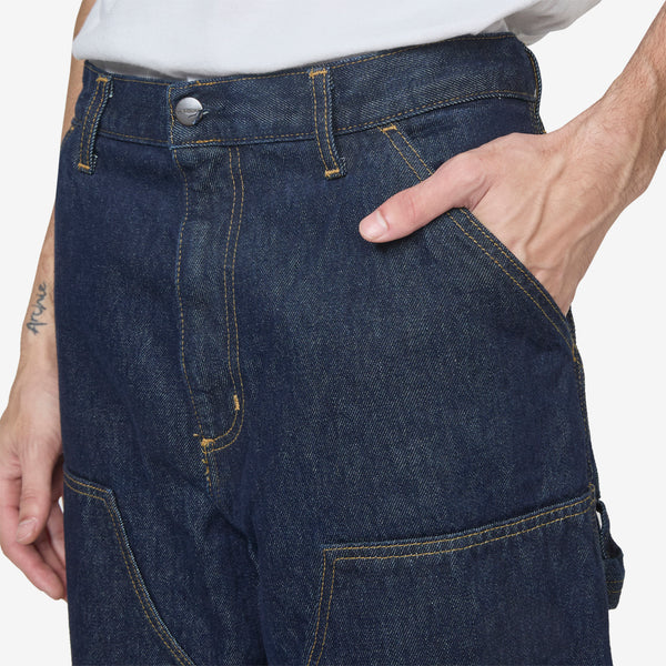 Double Knee Pant Blue Rinsed Pants