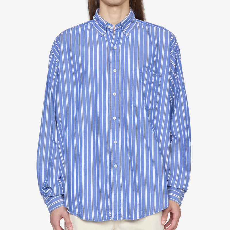 Washed Bload Longsleeve Shirt Blue Shirts