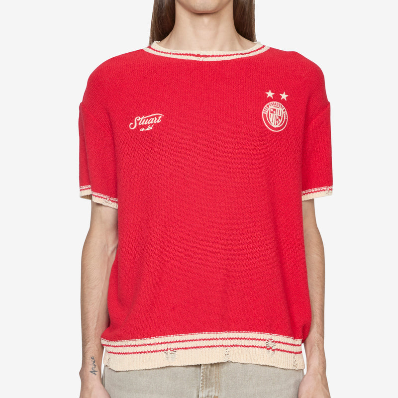 Football Shortsleeve Sweater Red Tees