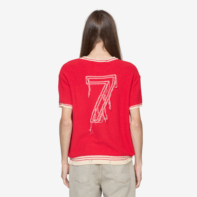 Football Shortsleeve Sweater Red Tees
