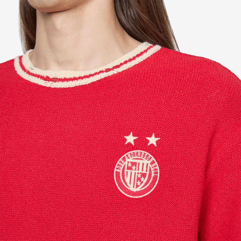 Football Shortsleeve Sweater Red Tees