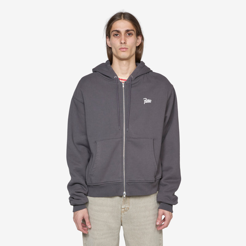 Classic Zip-Up Hooded Sweater Forged Iron Jumpers