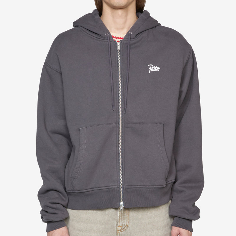 Classic Zip-Up Hooded Sweater Forged Iron Jumpers