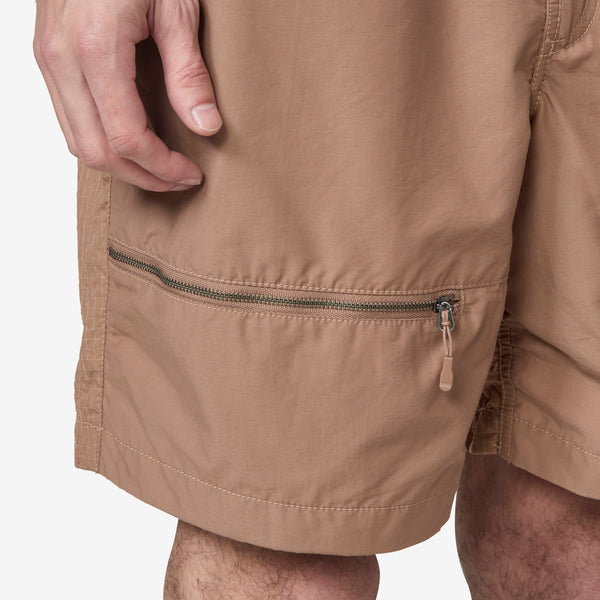 Woven Zipper Shorts Latte Shorts