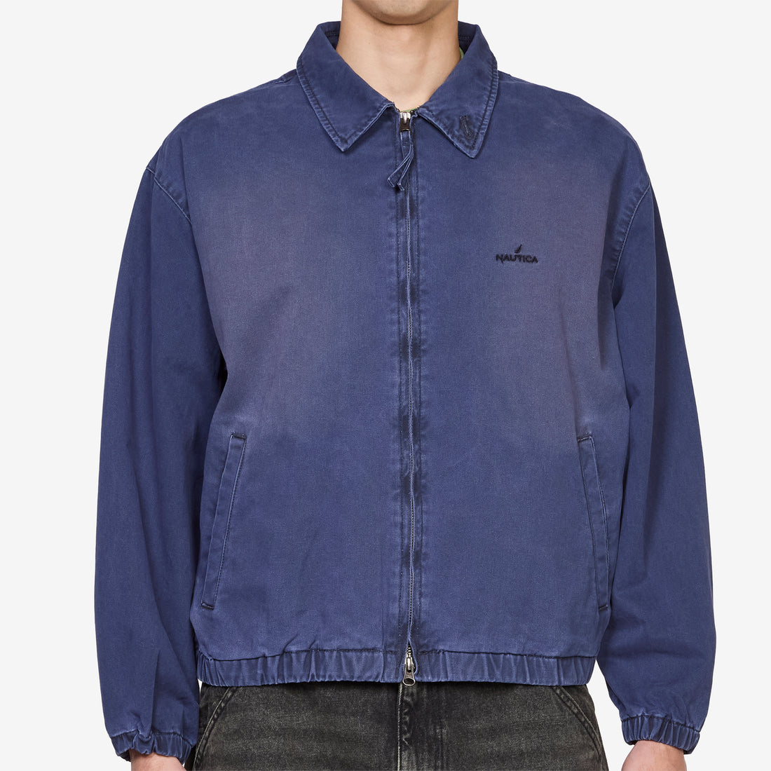 Chino Zip Twill Jacket Navy Jackets