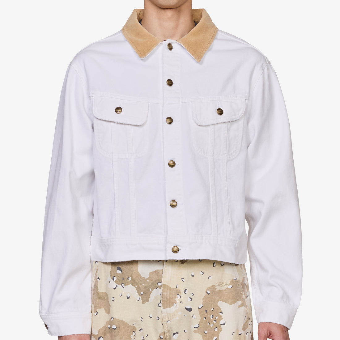 Denim Trucker Jacket Vintage White Jackets