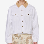 Denim Trucker Jacket Vintage White