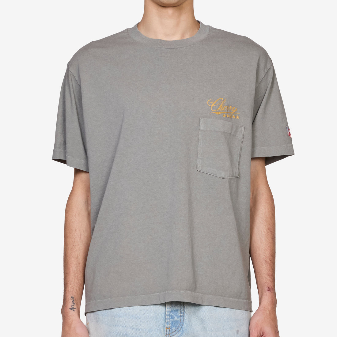 5 Star Boxy Pocket T-Shirt Smoke Tees