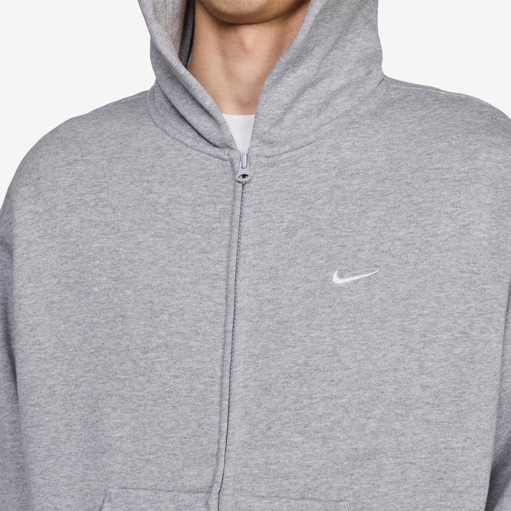 Solo Swoosh Full-Zip Hoodie Dark Grey Heather | Sail