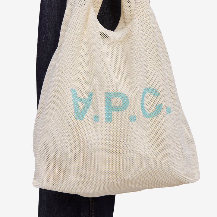 Rebound Shopping Bag Ecru | Sky Blue