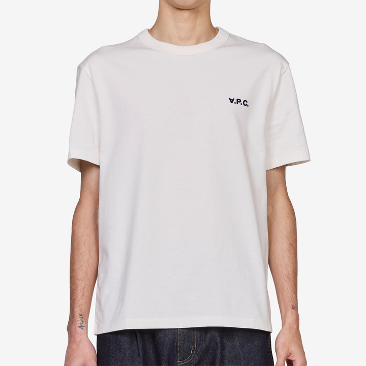 Boxy Small VPC T-Shirt White | Dark Navy