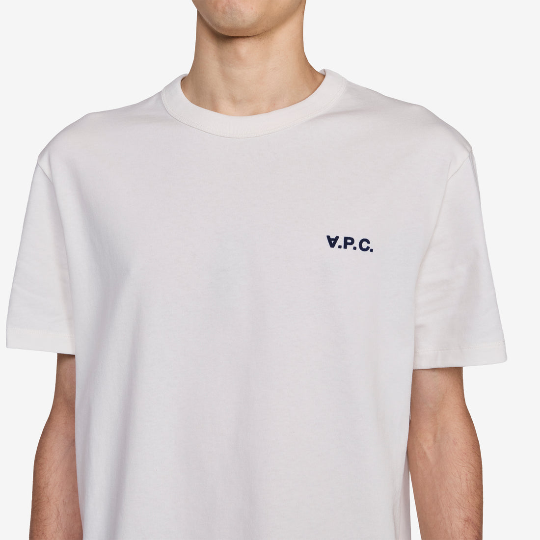 Boxy Small VPC T-Shirt White | Dark Navy Tees