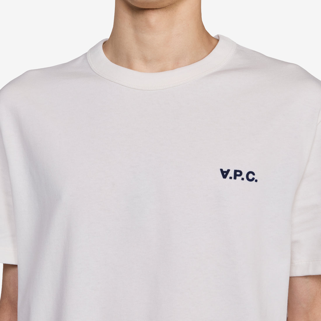 Boxy Small VPC T-Shirt White | Dark Navy Tees
