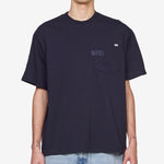 Hidden Logo Pocket Piece Dyed T-Shirt Navy