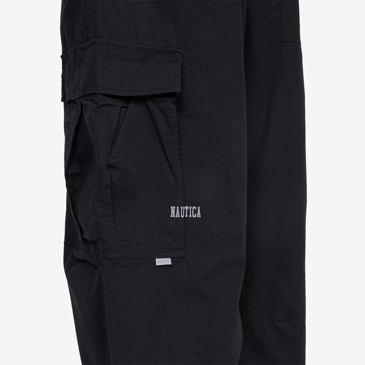 Ripstop Camo Curve Cargo Pants Black