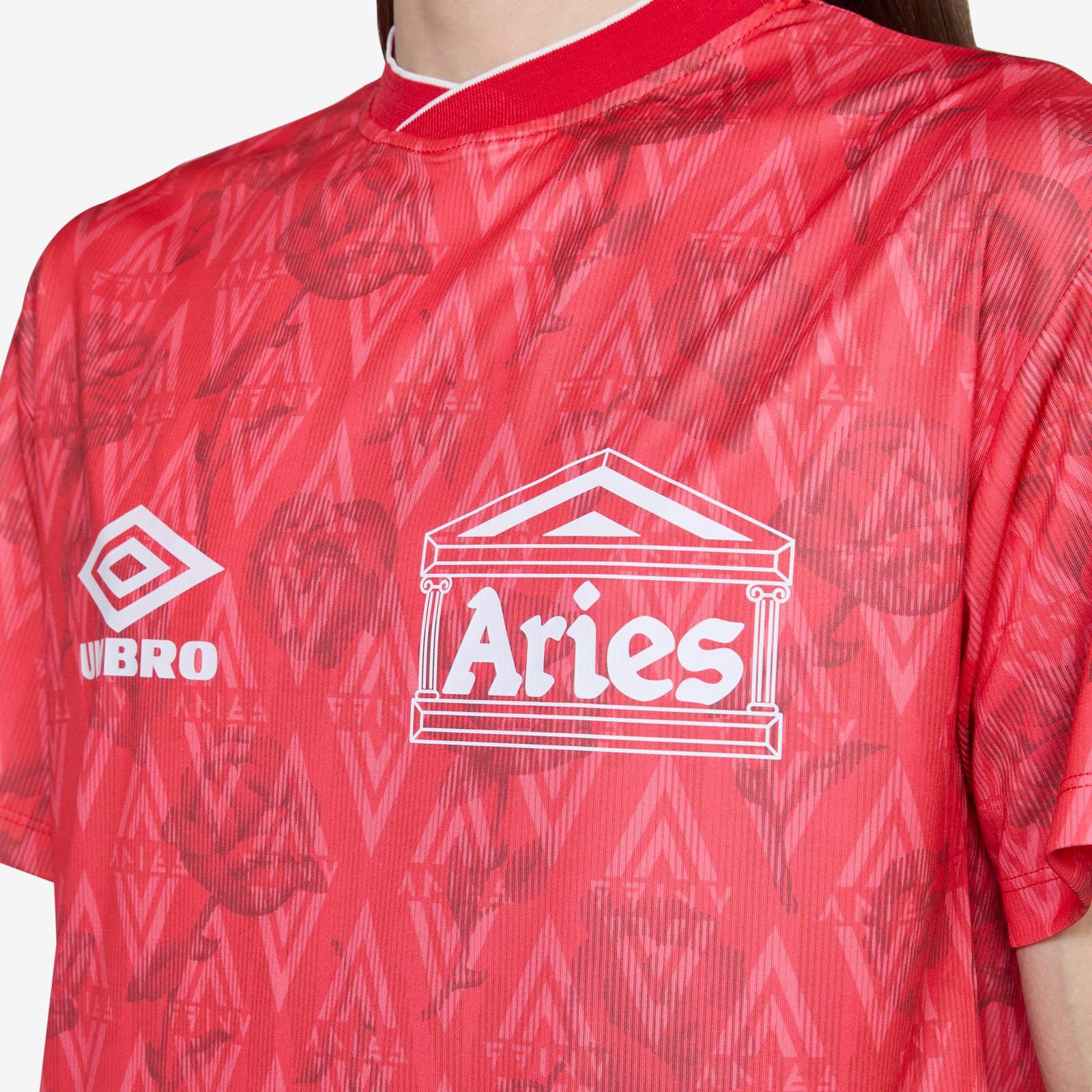 Aries x Roses Short Sleeve Football Jersey Red – Above The Aries x Roses Short Sleeve Football Jersey Red – Above The