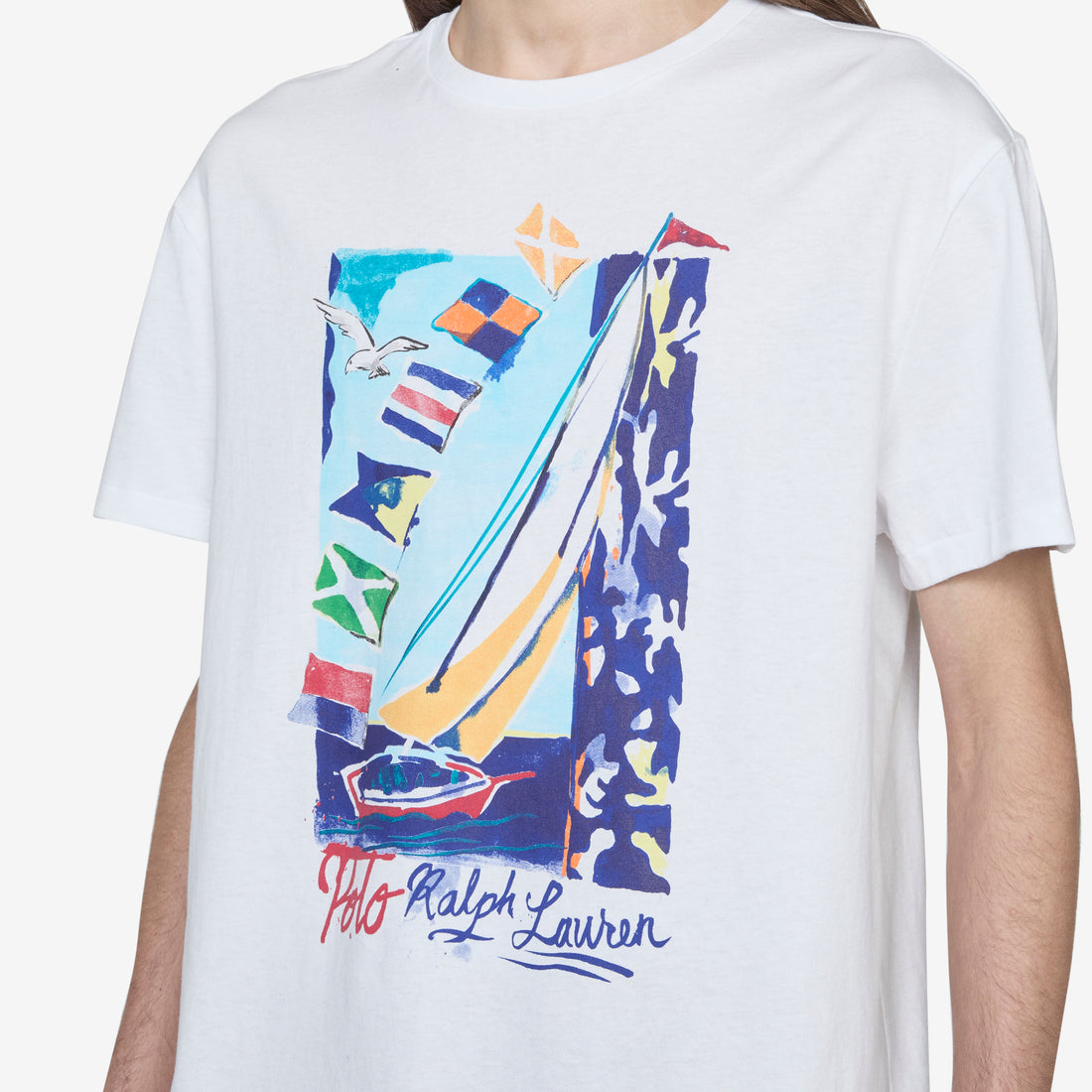 Classic Fit Sailboat Jersey T-Shirt Classic Oxford White Tees