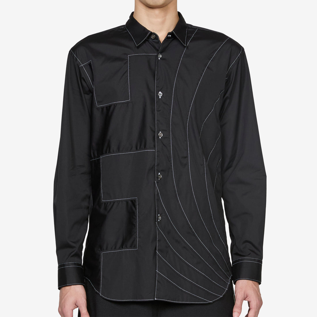 Geometric Shirt Black Shirts