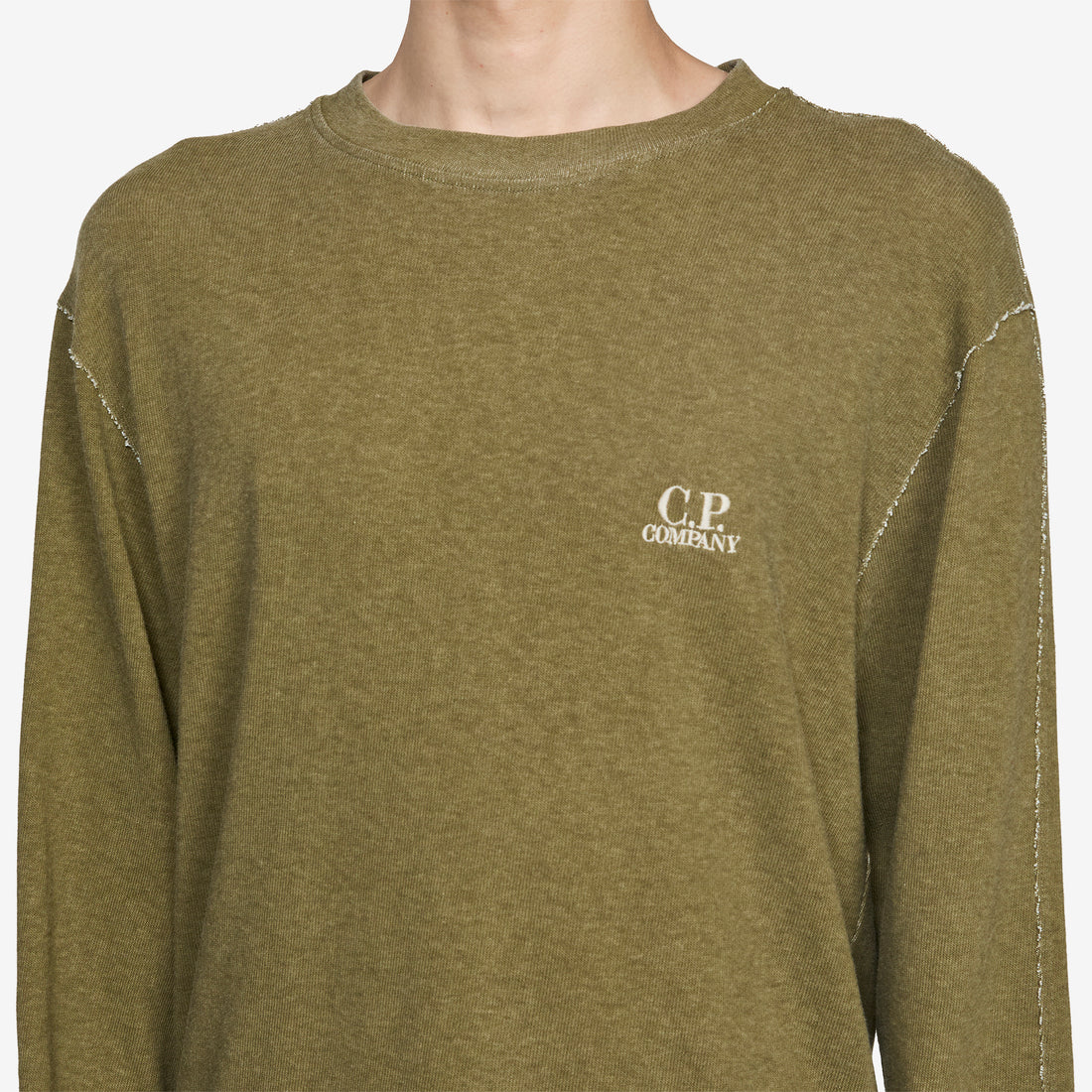 Heavy Jersey Plated Crewneck Sweatshirt Dried Herb Tees