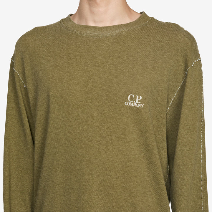 Heavy Jersey Plated Crewneck Sweatshirt Dried Herb