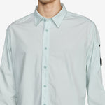 Popeline Longsleeve Lens Button Shirt Misty Blue