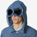 50 Fili Indigo Bleached Goggle Jacket Stone Bleach