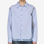 Aprol Organza Panel Shirt Sky Blue