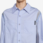 Aprol Organza Panel Shirt Sky Blue