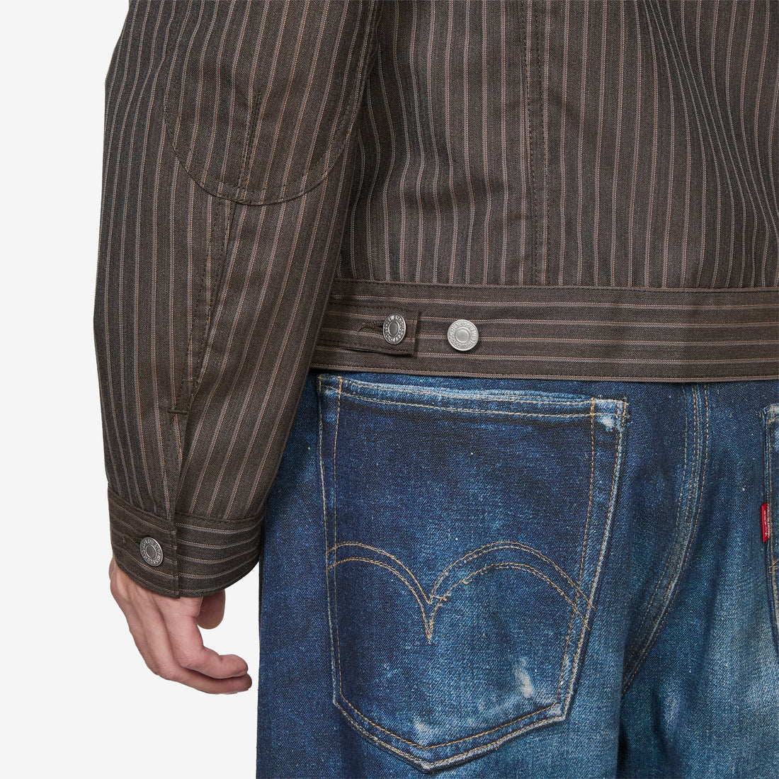 Levi's Pinstripe Jacket Brown | Grey | Beige Jackets