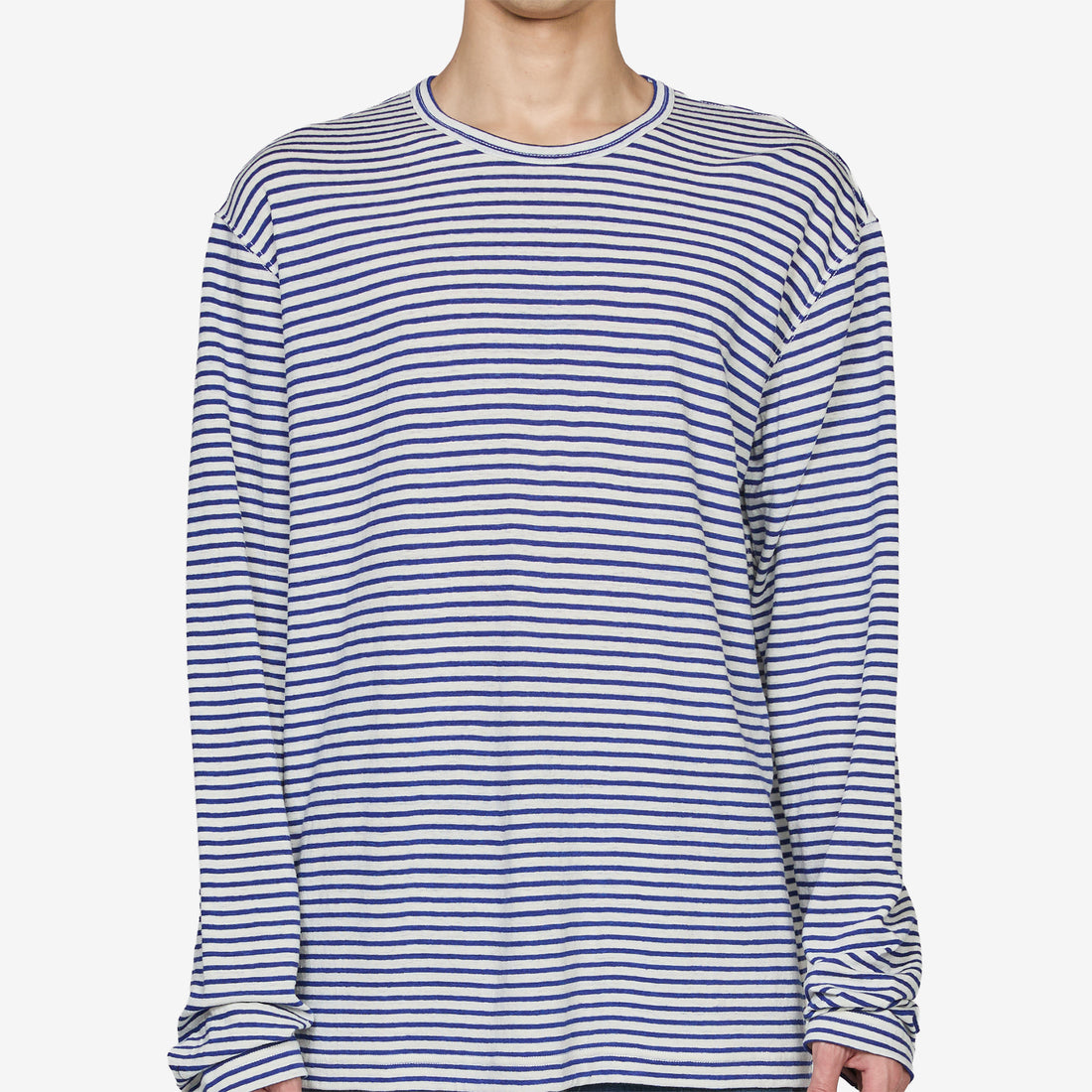 Striped Linen T-Shirt White | Blue Tees