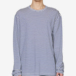 Striped Linen T-Shirt White | Blue