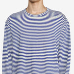 Striped Linen T-Shirt White | Blue