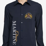 Sleazy Sports Shirt Navy Blue