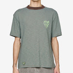 Heart Logo Stripe T-Shirt Mint | Chocolate
