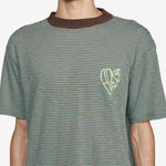 Heart Logo Stripe T-Shirt Mint | Chocolate