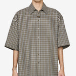 Boxy Wrap Shirt Black Green