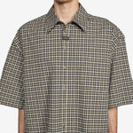 Boxy Wrap Shirt Black Green