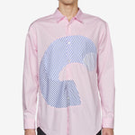 Curve Patchwork Shirt Pink | Mix