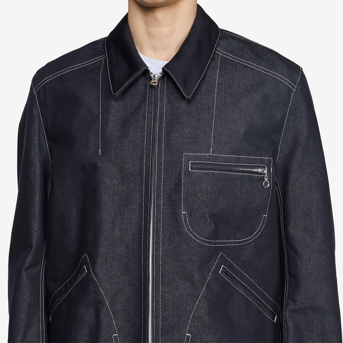 Reactive-Dyed Denim Jacket Indigo Jackets