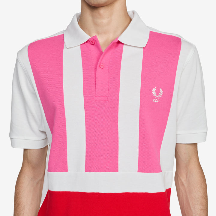 Fred Perry x Stripe Patchwork Polo White | Mix