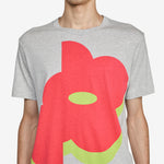 Printed Cotton Jersey T-Shirt Top Grey